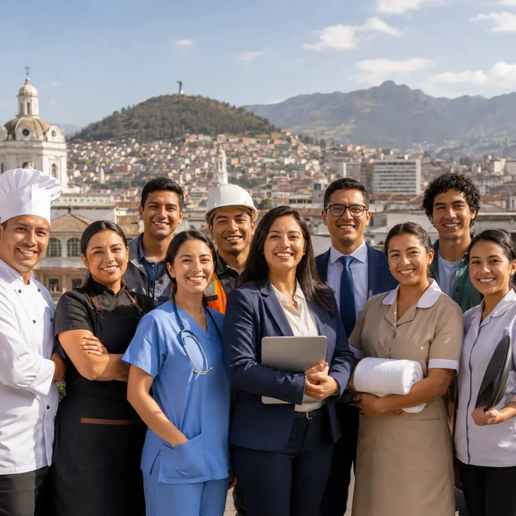 Personas buscando empleo en Ecuador